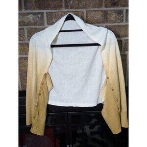 Brown Ombre Sleeved Scarf Shrug Poncho Convertible Shawl Wrap One Size EUC